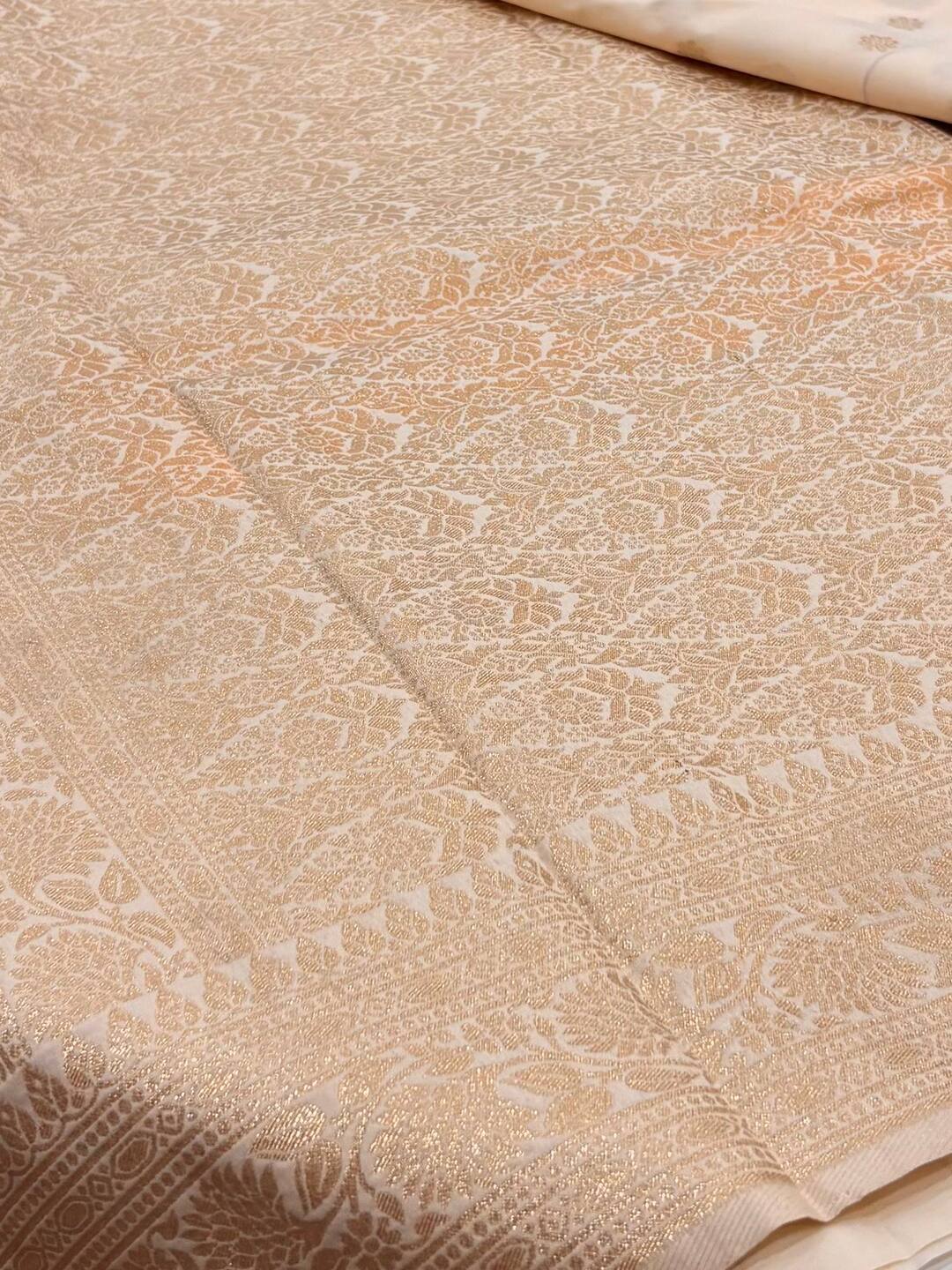 Off White Cotton Silk Saree