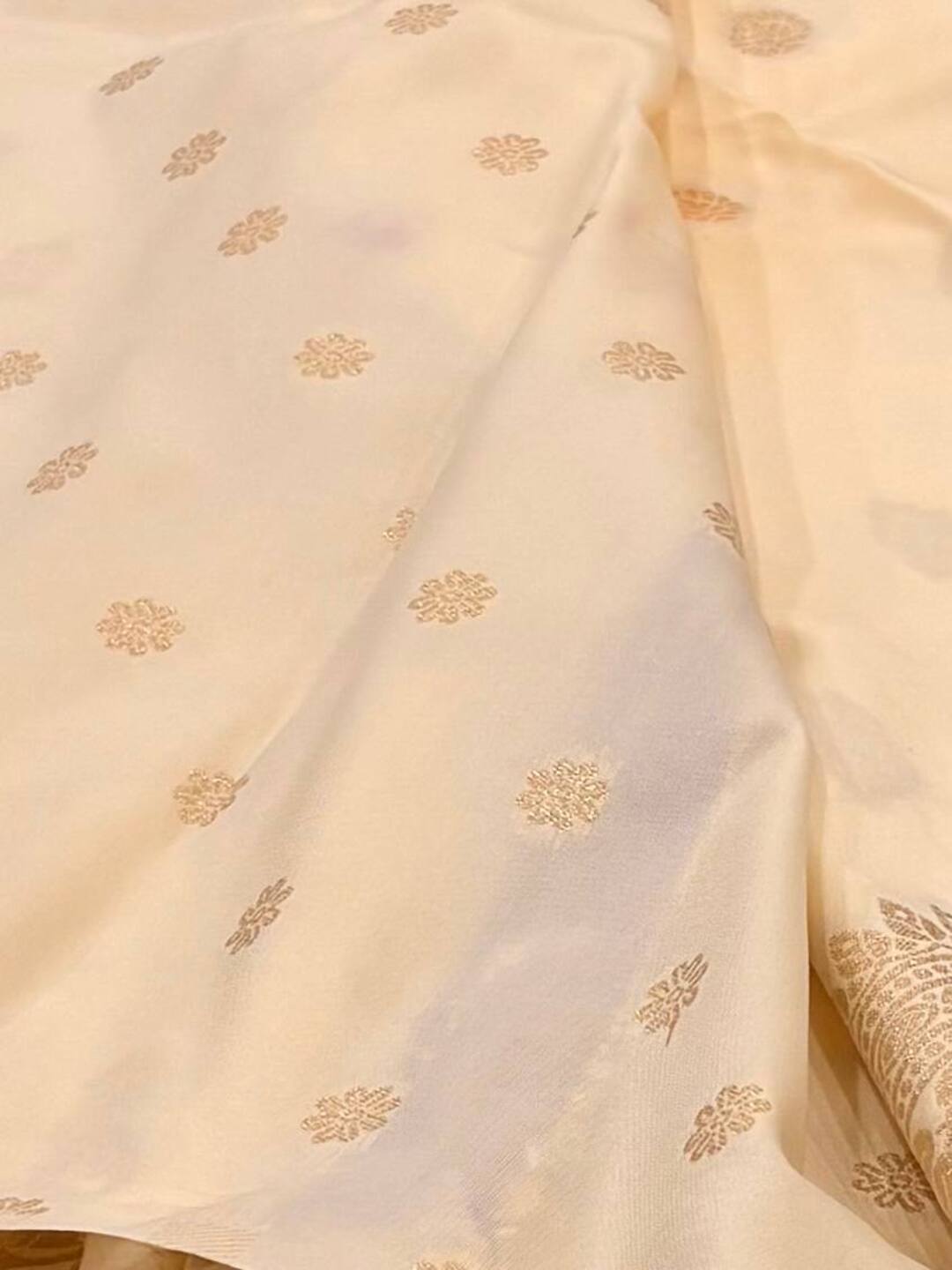 Off White Cotton Silk Saree