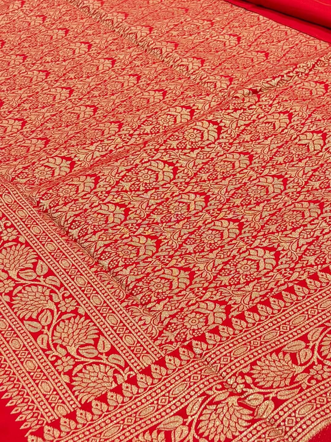 Chili Red Cotton Silk Saree