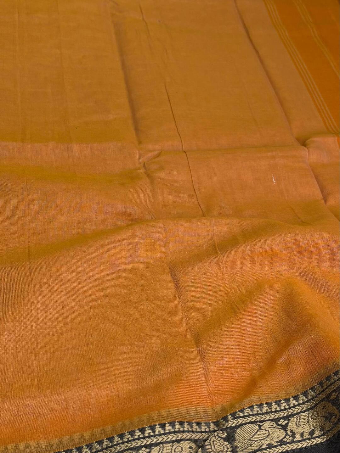 Yellow  Narayanpet Cotton Saree