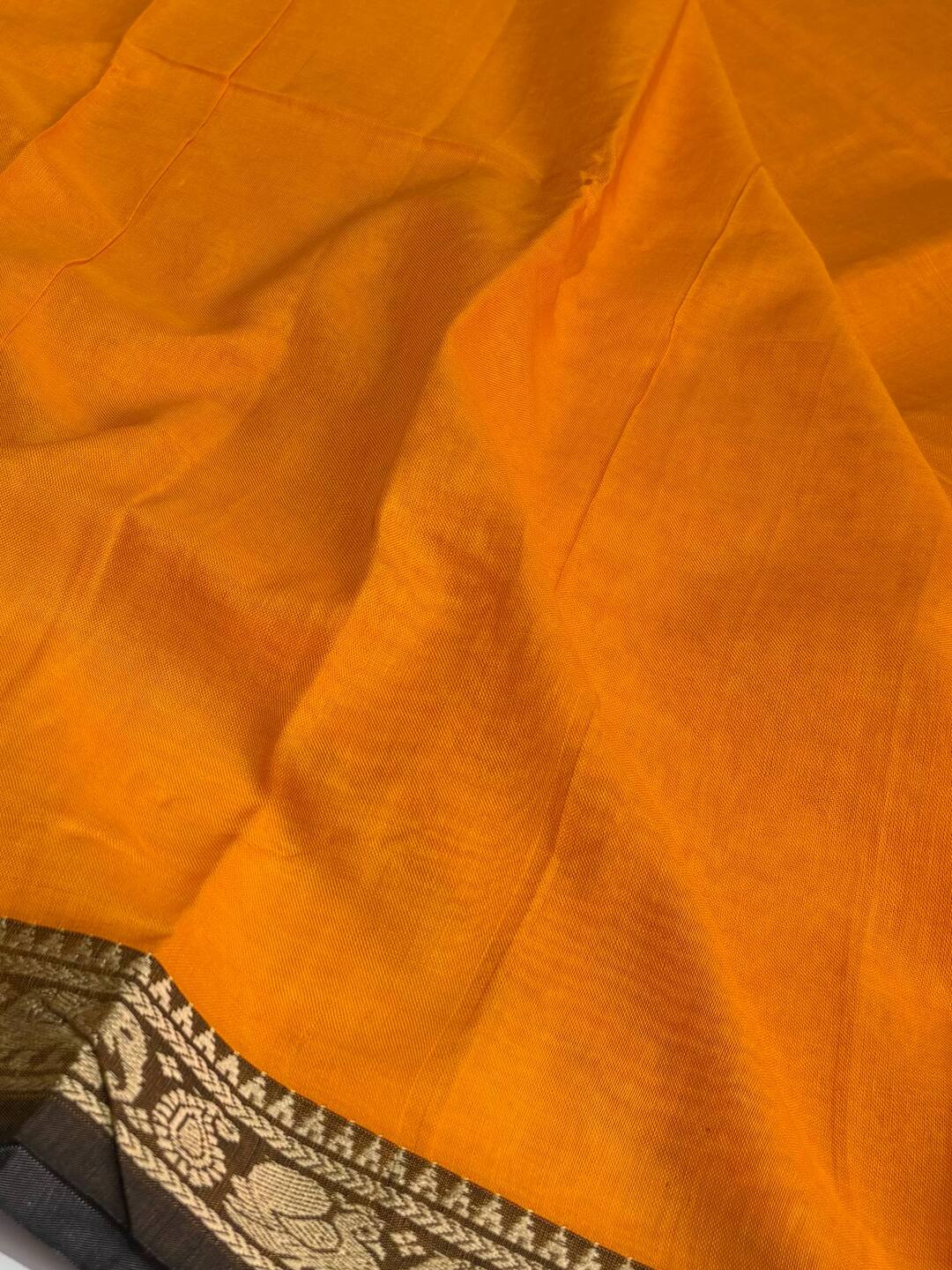 Yellow  Narayanpet Cotton Saree