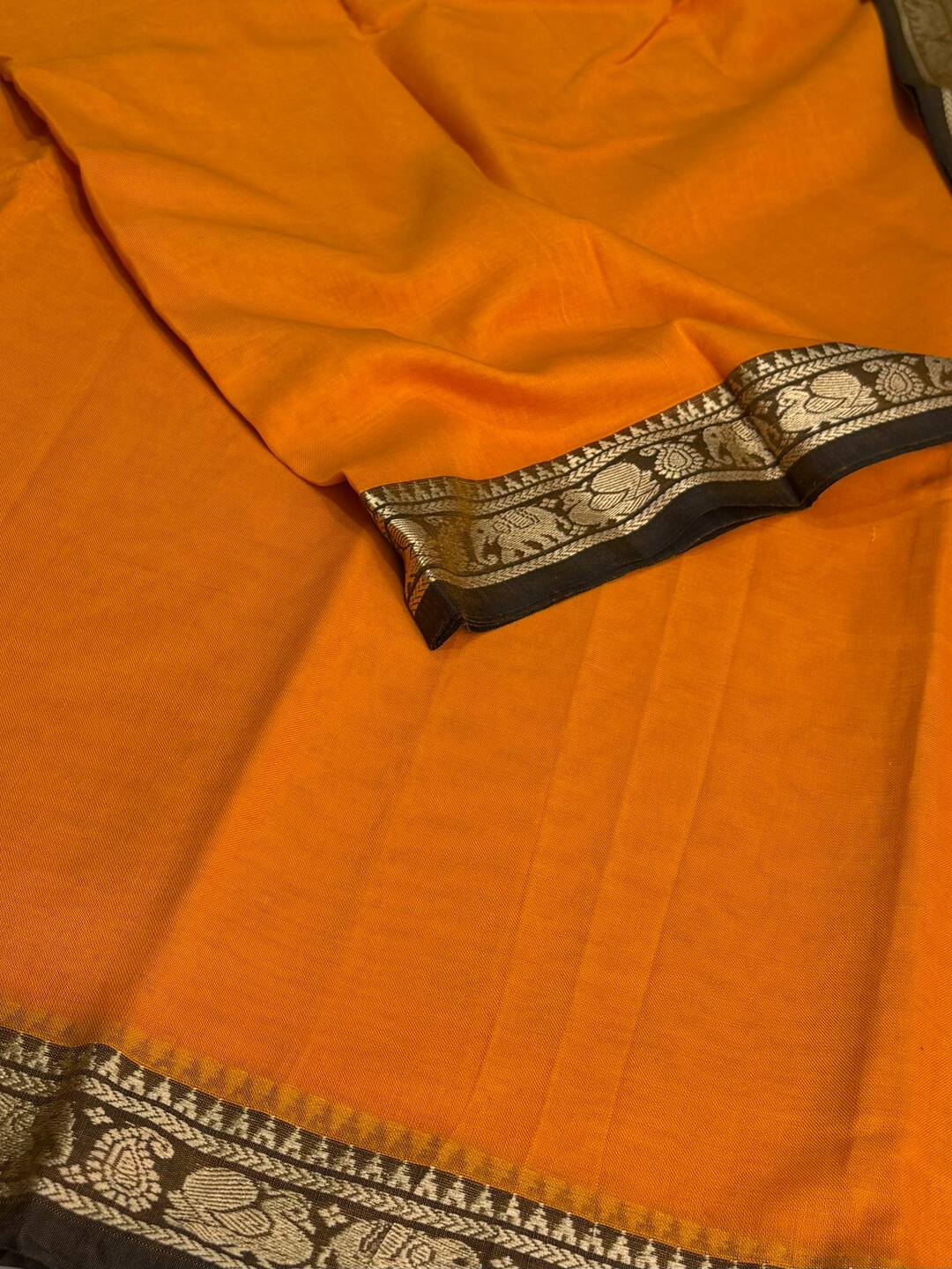 Yellow  Narayanpet Cotton Saree