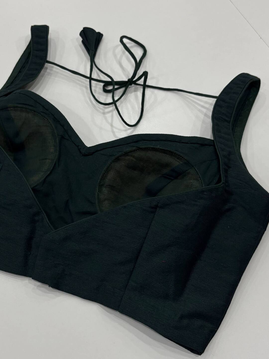 Emerald Green Sleeveless Ready Made Blouse