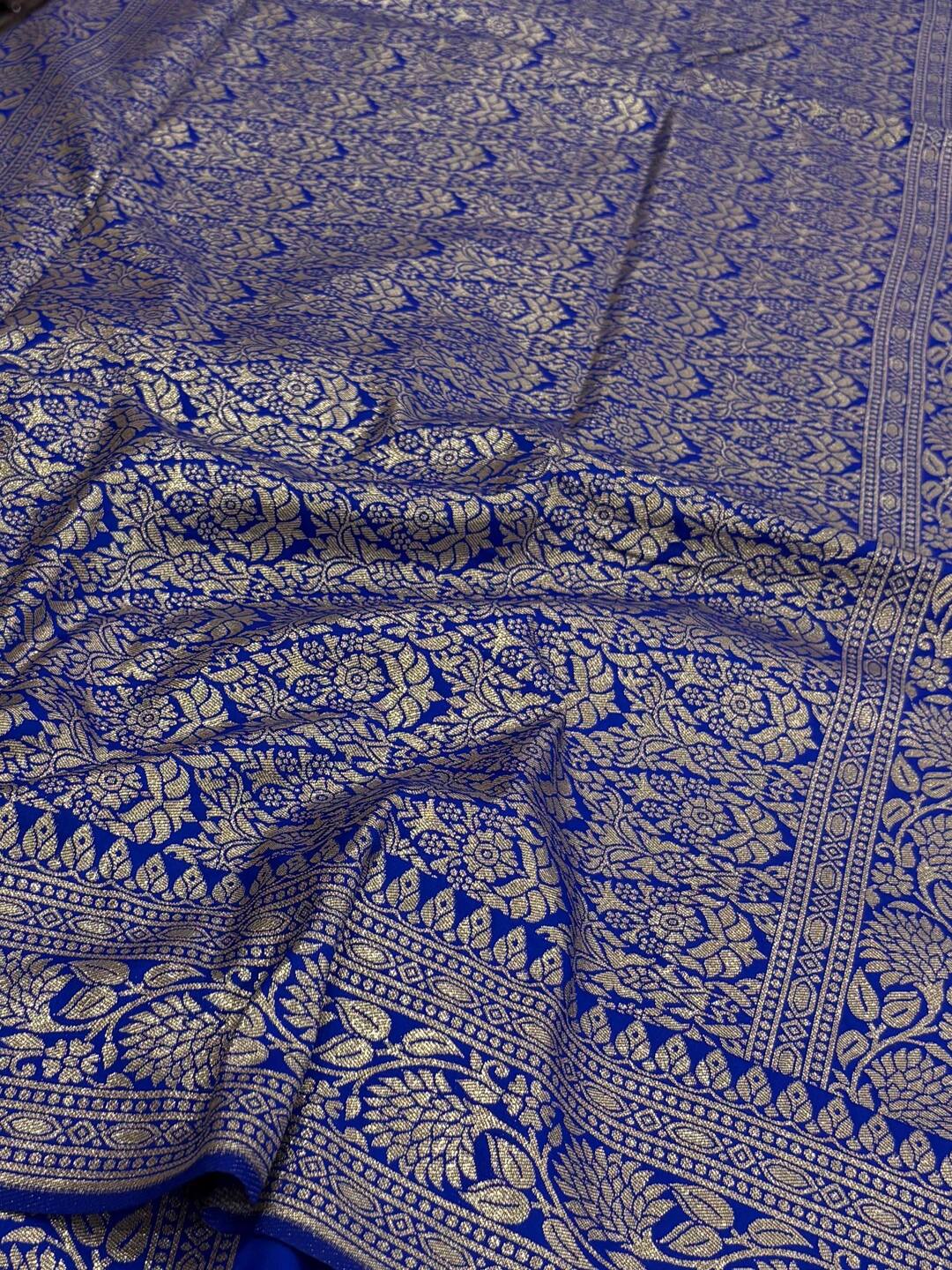 Royal Blue Cotton Silk Saree