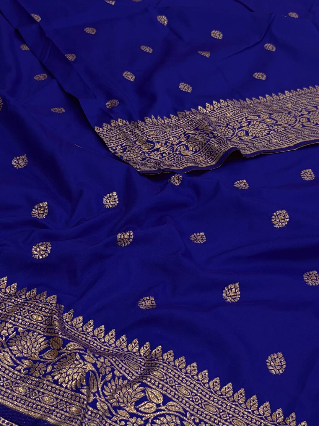 Royal Blue Cotton Silk Saree