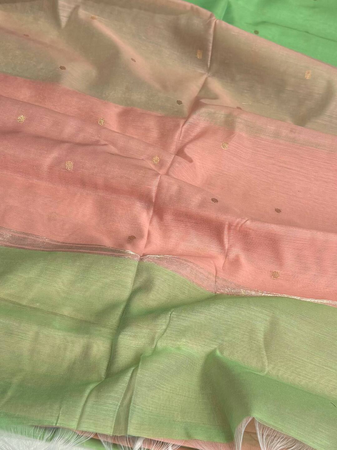 Pastel Green Soft Cotton Saree
