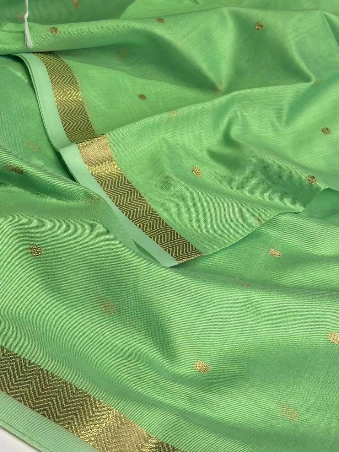 Pastel Green Soft Cotton Saree