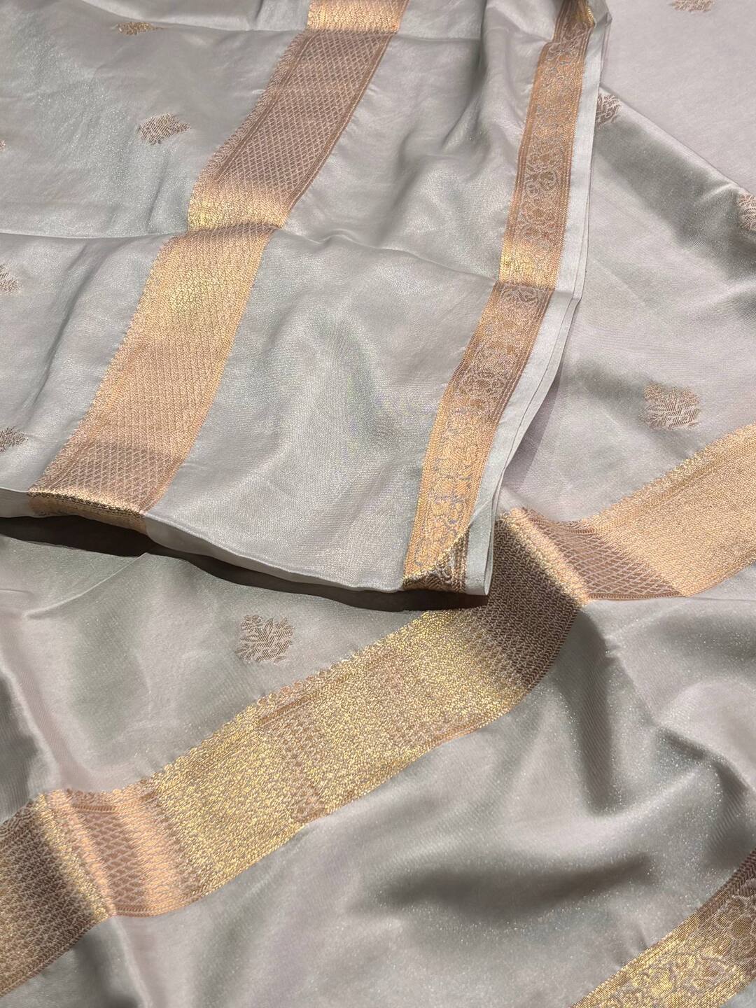 Grey Chiffon Saree