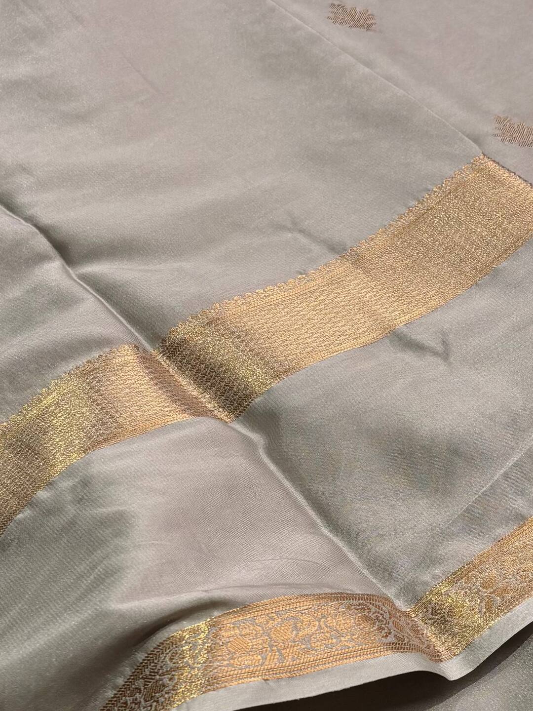 Grey Chiffon Saree