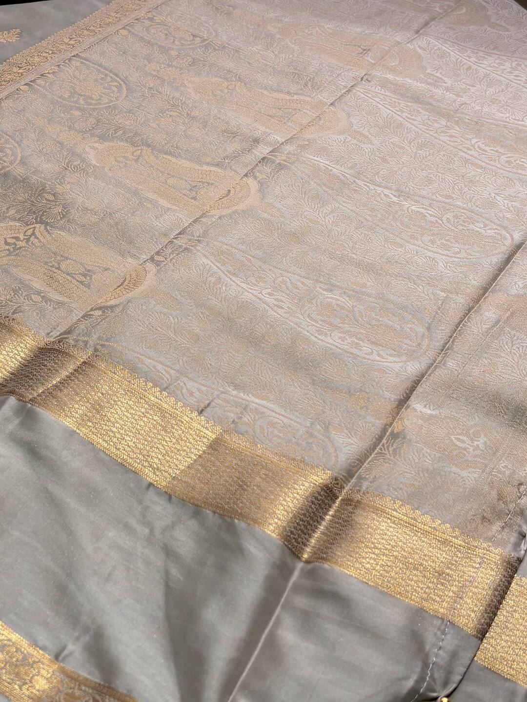 Grey Chiffon Saree