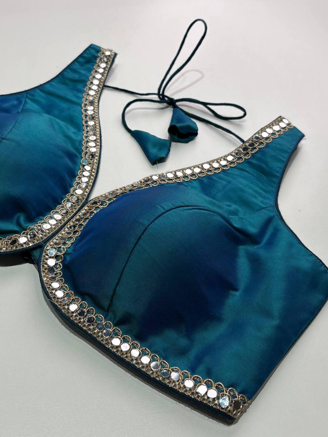 Peacock Blue Ready Made Blouse