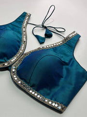 Peacock Blue Ready Made Blouse