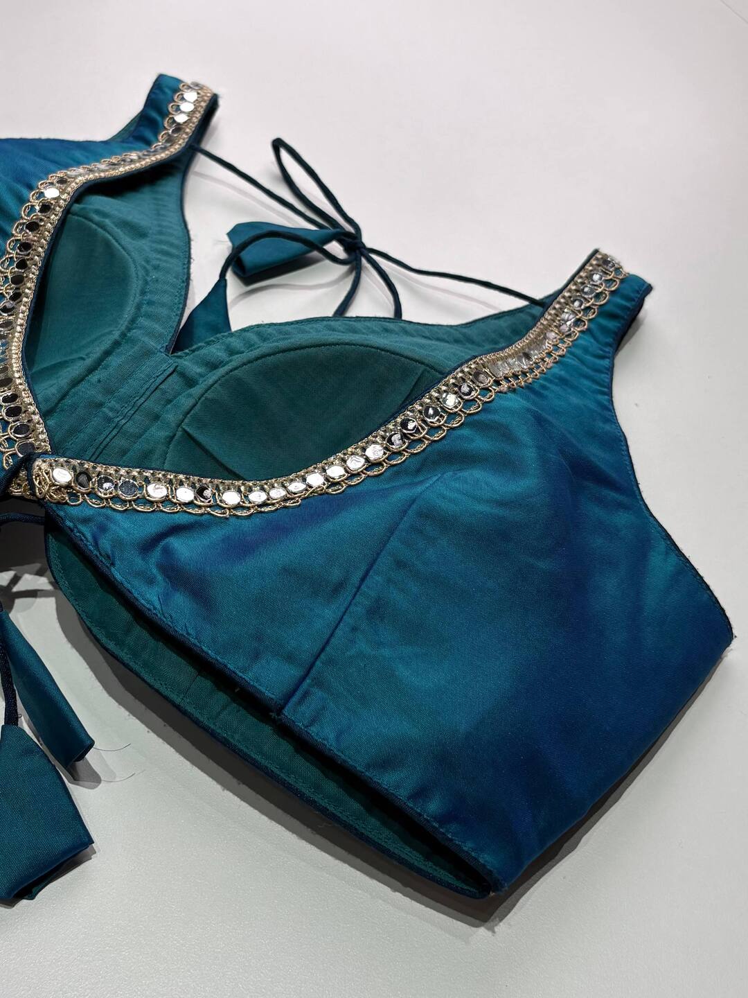 Peacock Blue Ready Made Blouse