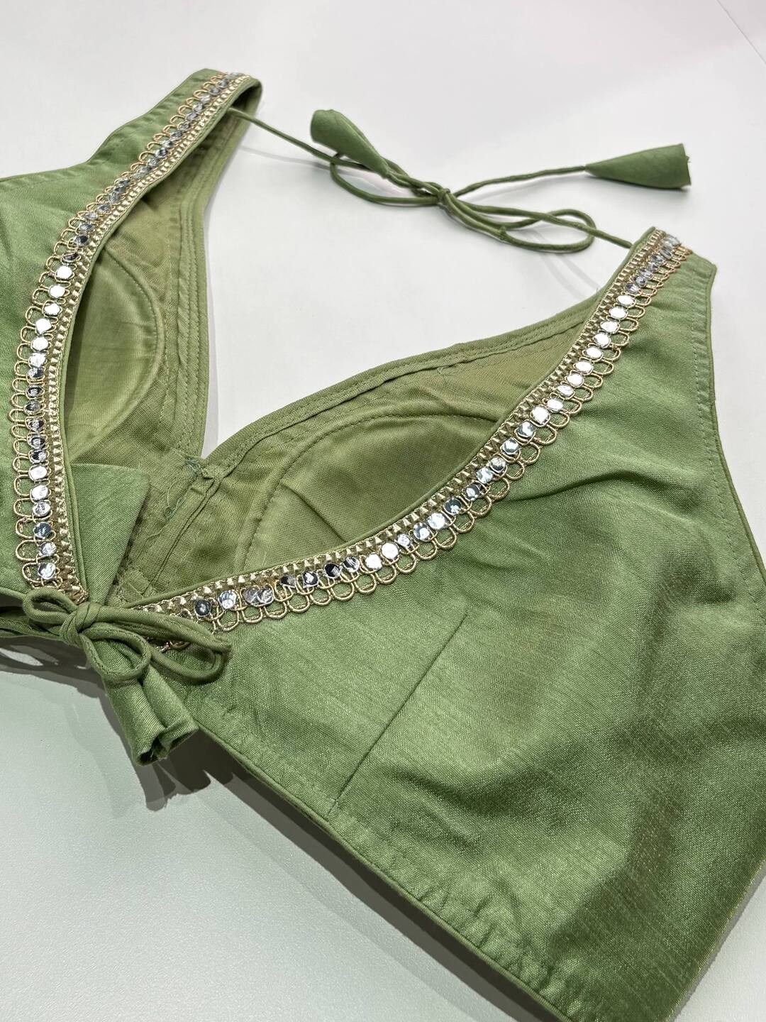 Mint Green Readymade Saree Blouse