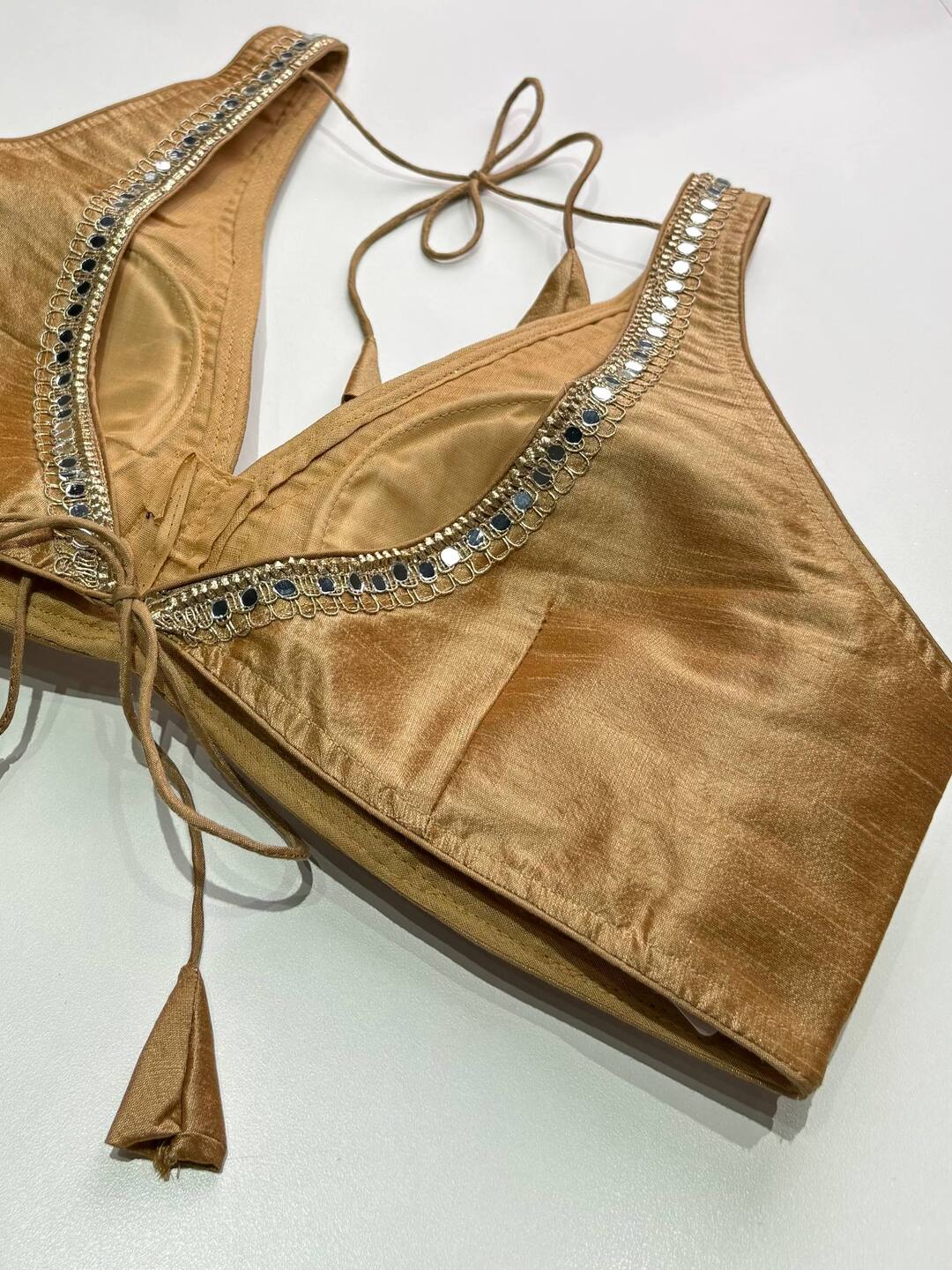 Beige Ready Made Blouse