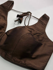 Coffee Brown Ready Made Blouse