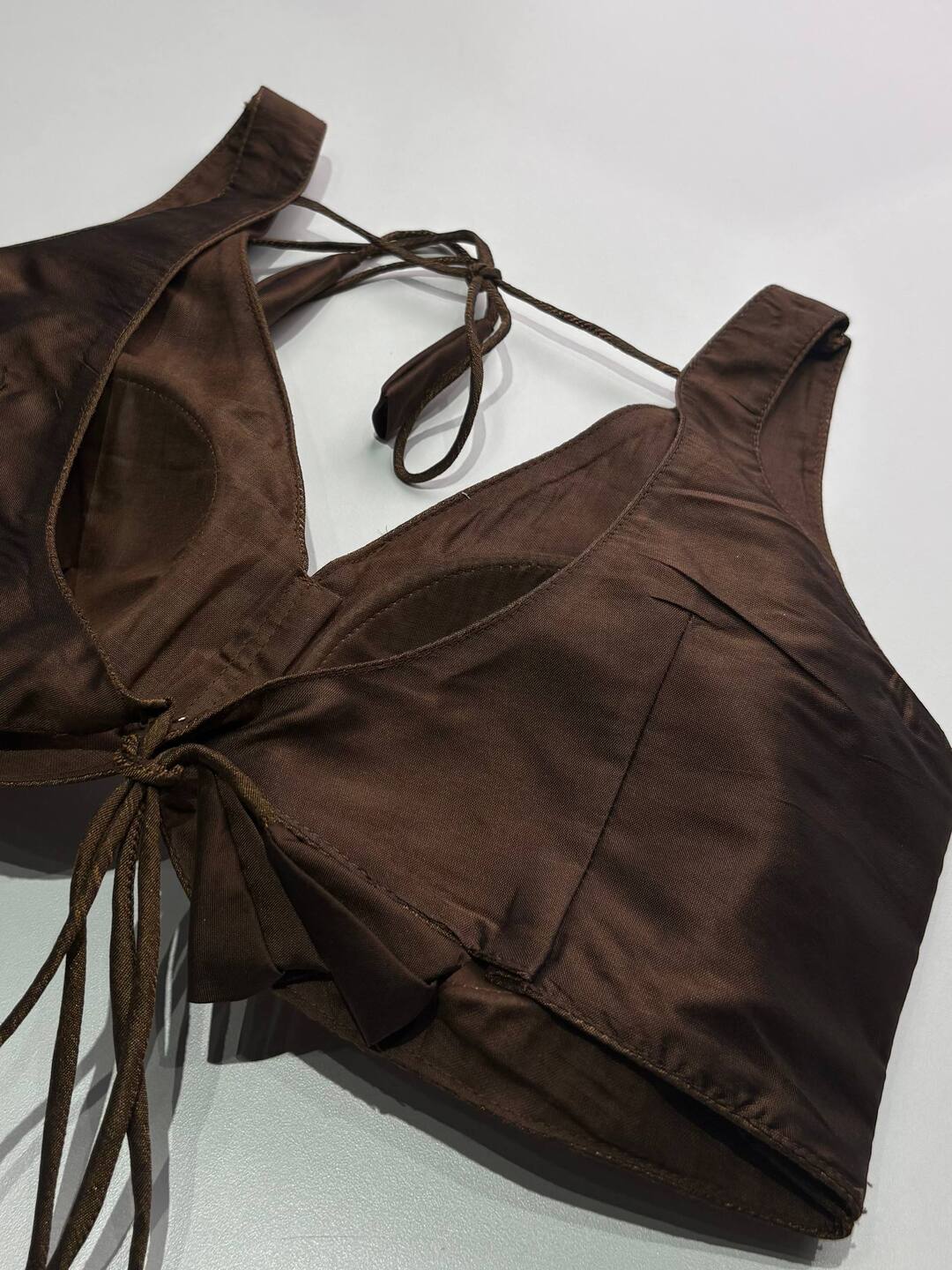 Coffee Brown Ready Made Blouse