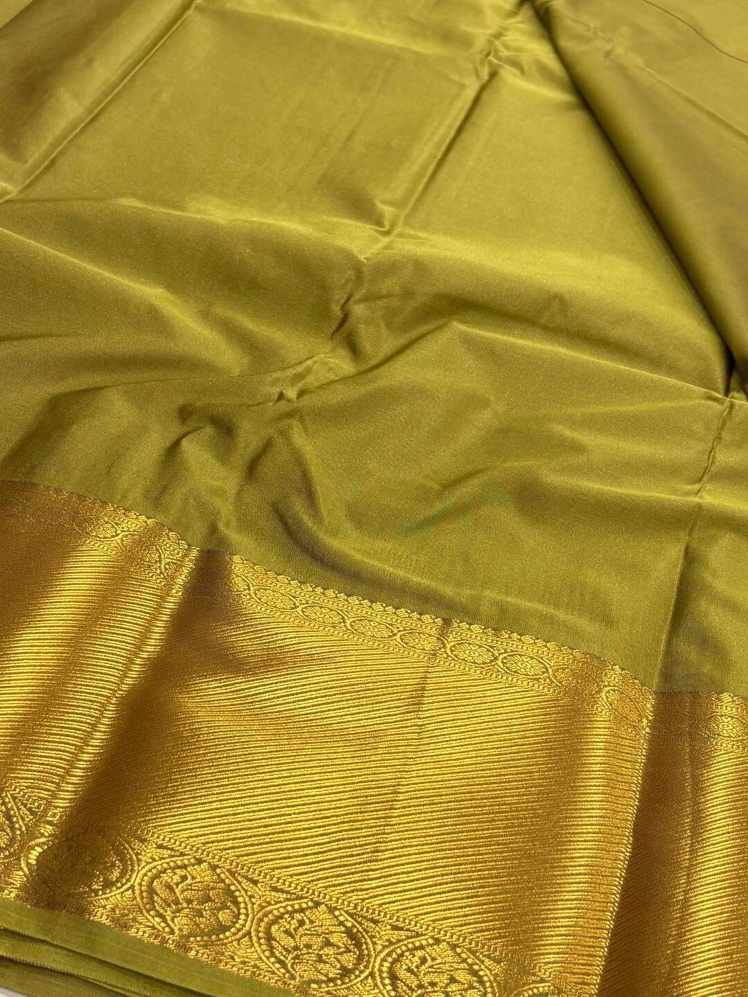 Sage Green Kanchipuram Silk Saree