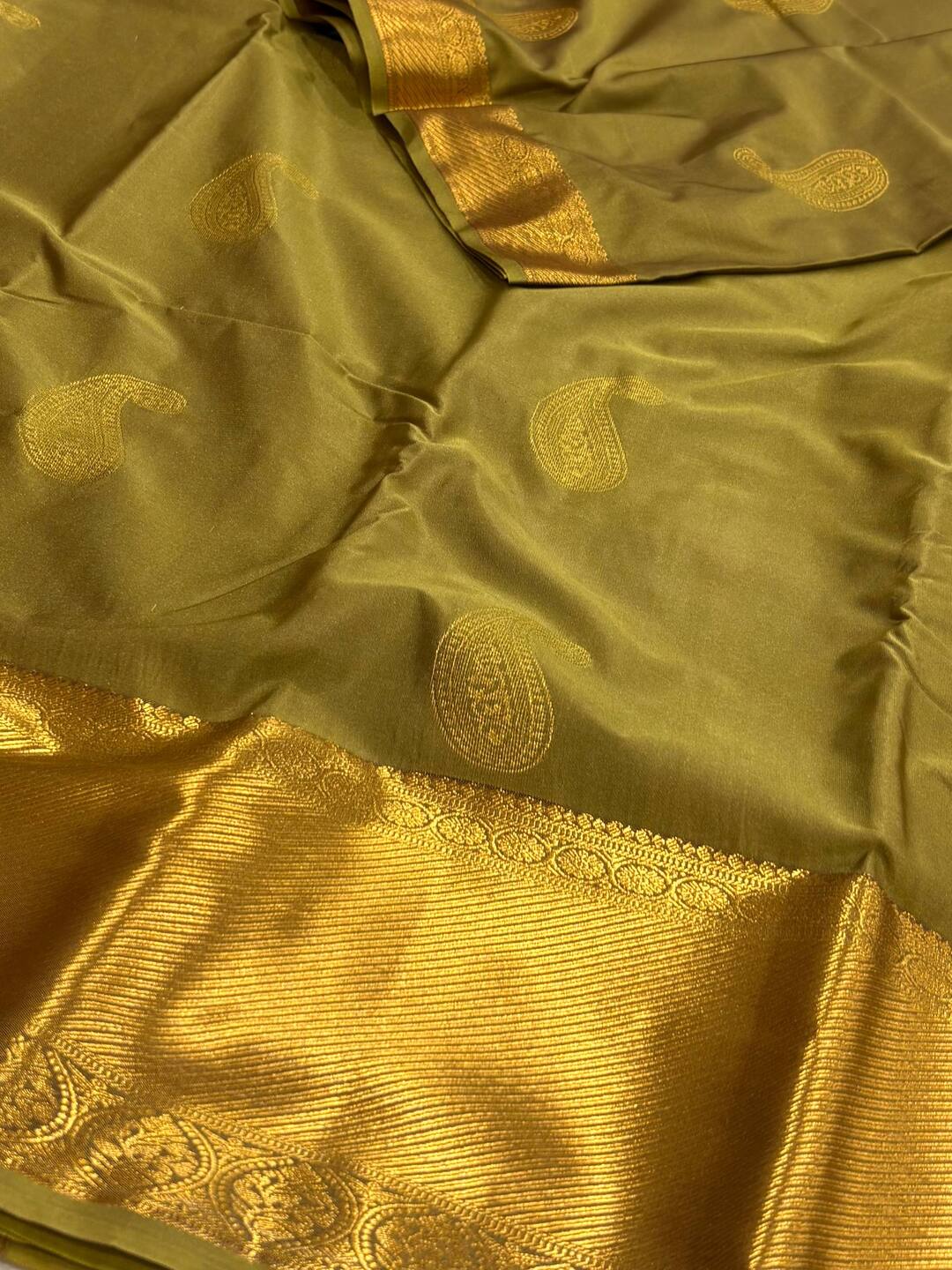 Sage Green Kanchipuram Silk Saree