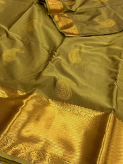 Sage Green Kanchipuram Silk Saree