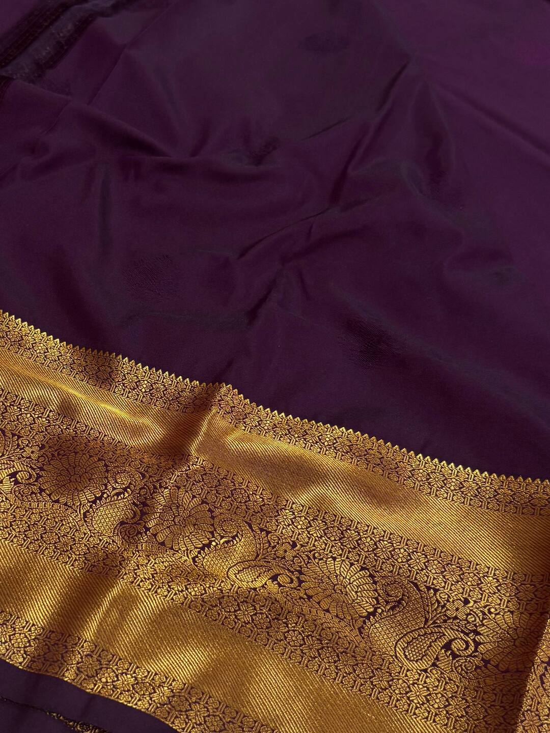 Royal Purple Semi Kanchi Silk Saree
