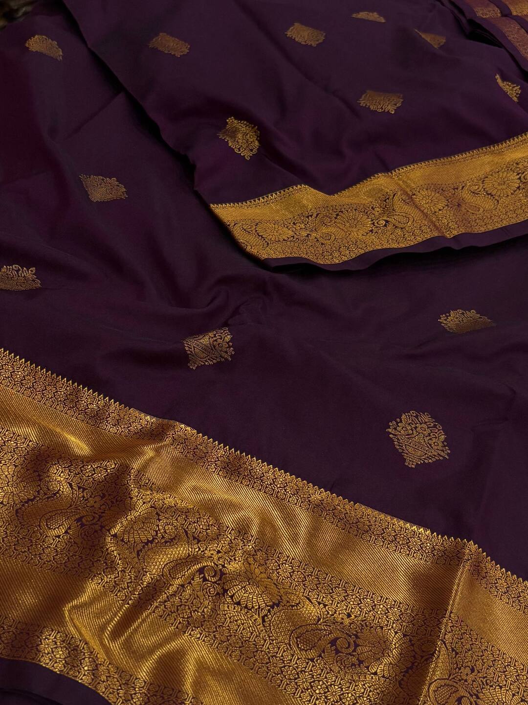Royal Purple Semi Kanchi Silk Saree