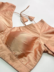 Peach Short Sleeve Ready Made Blouse
