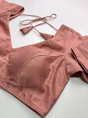 Dusty Pink Short Sleeve Ready Made Blouse