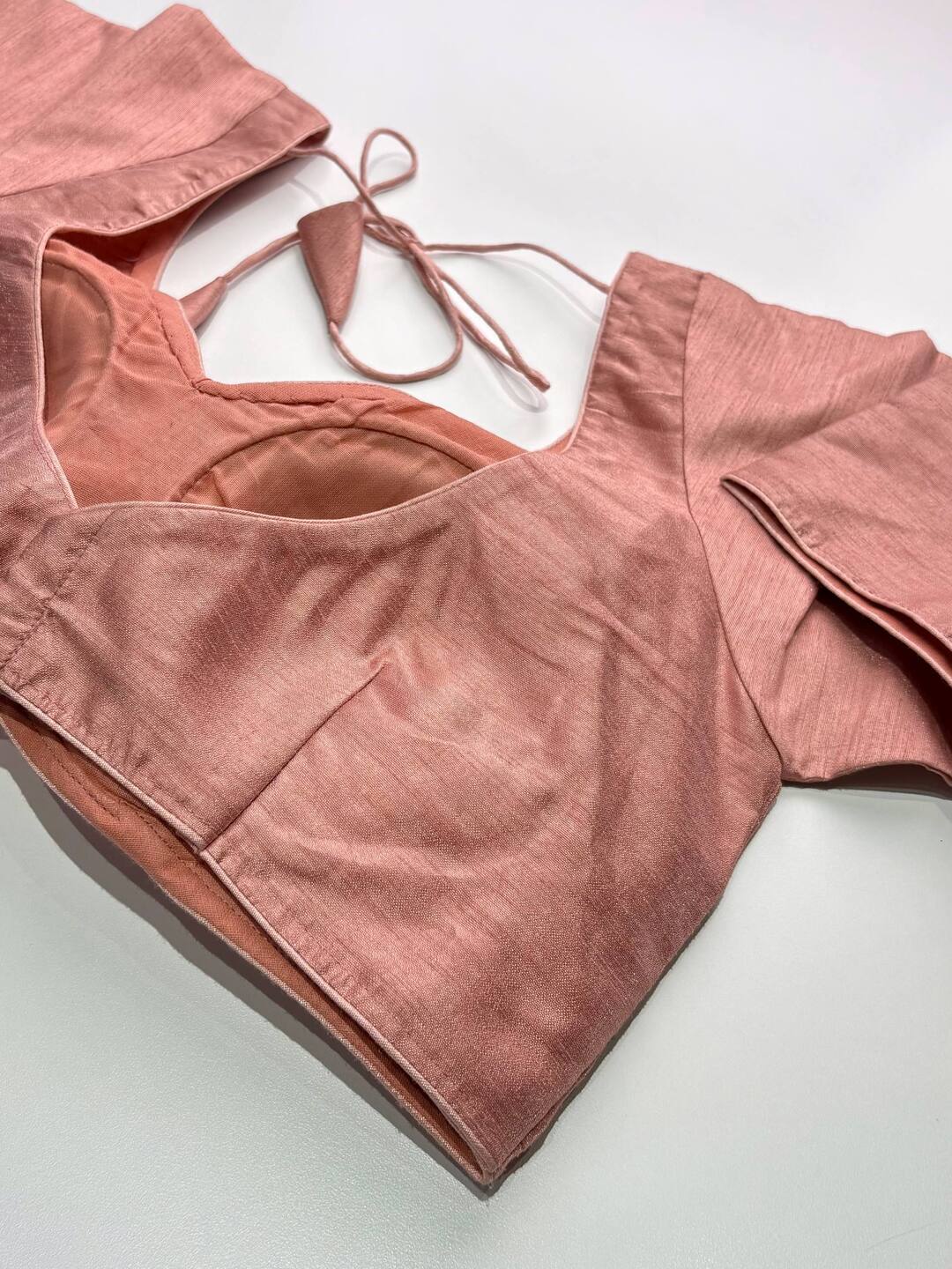 Dusty Pink Short Sleeve Ready Made Blouse