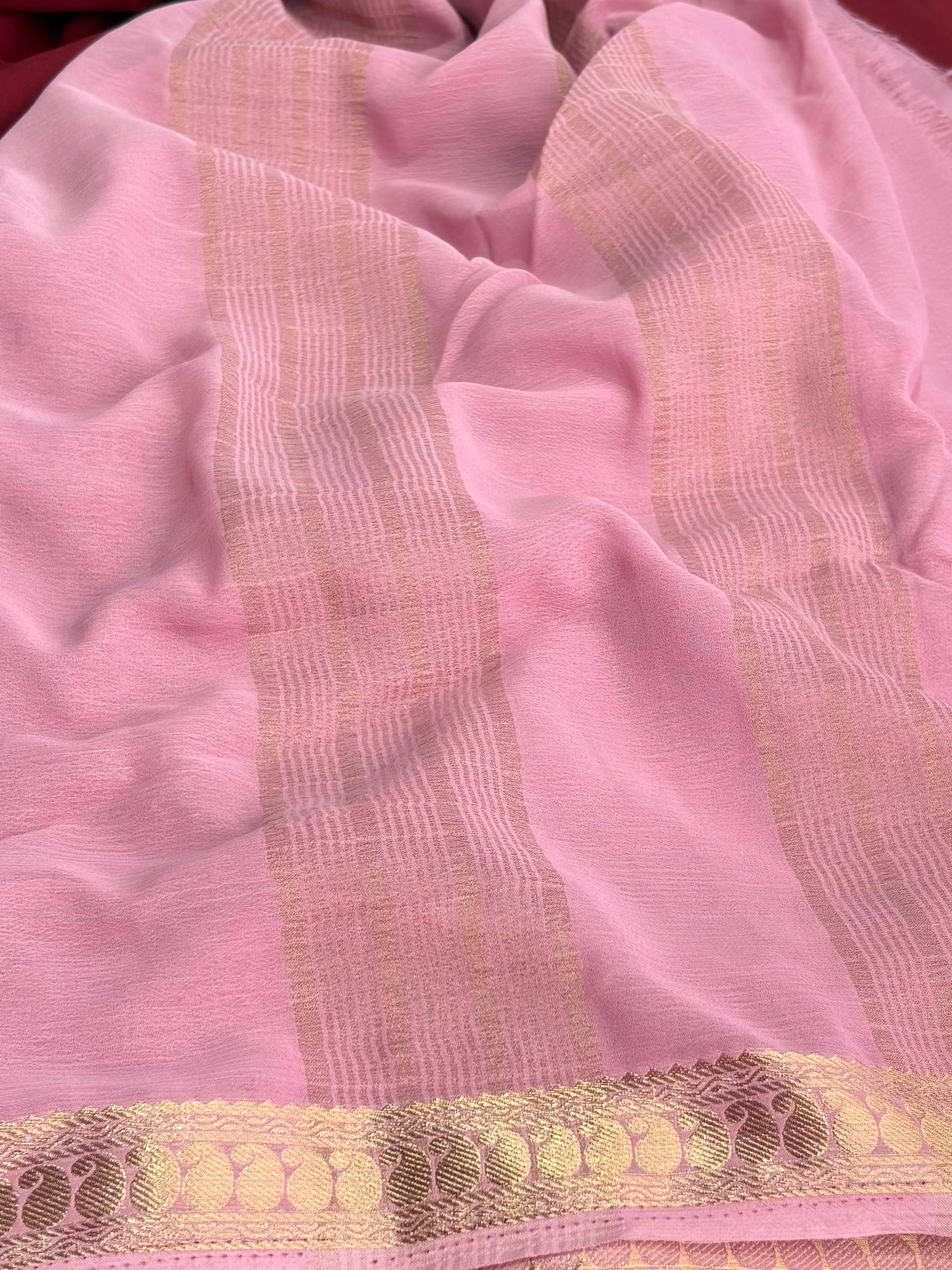 Maroon Chiffon Saree