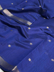Navy Blue Soft Cotton Saree