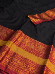 Black Narayanpet Cotton Saree