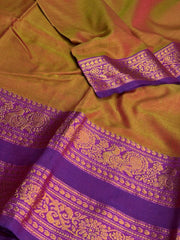 Dual Shade Green Narayanpet Cotton Saree