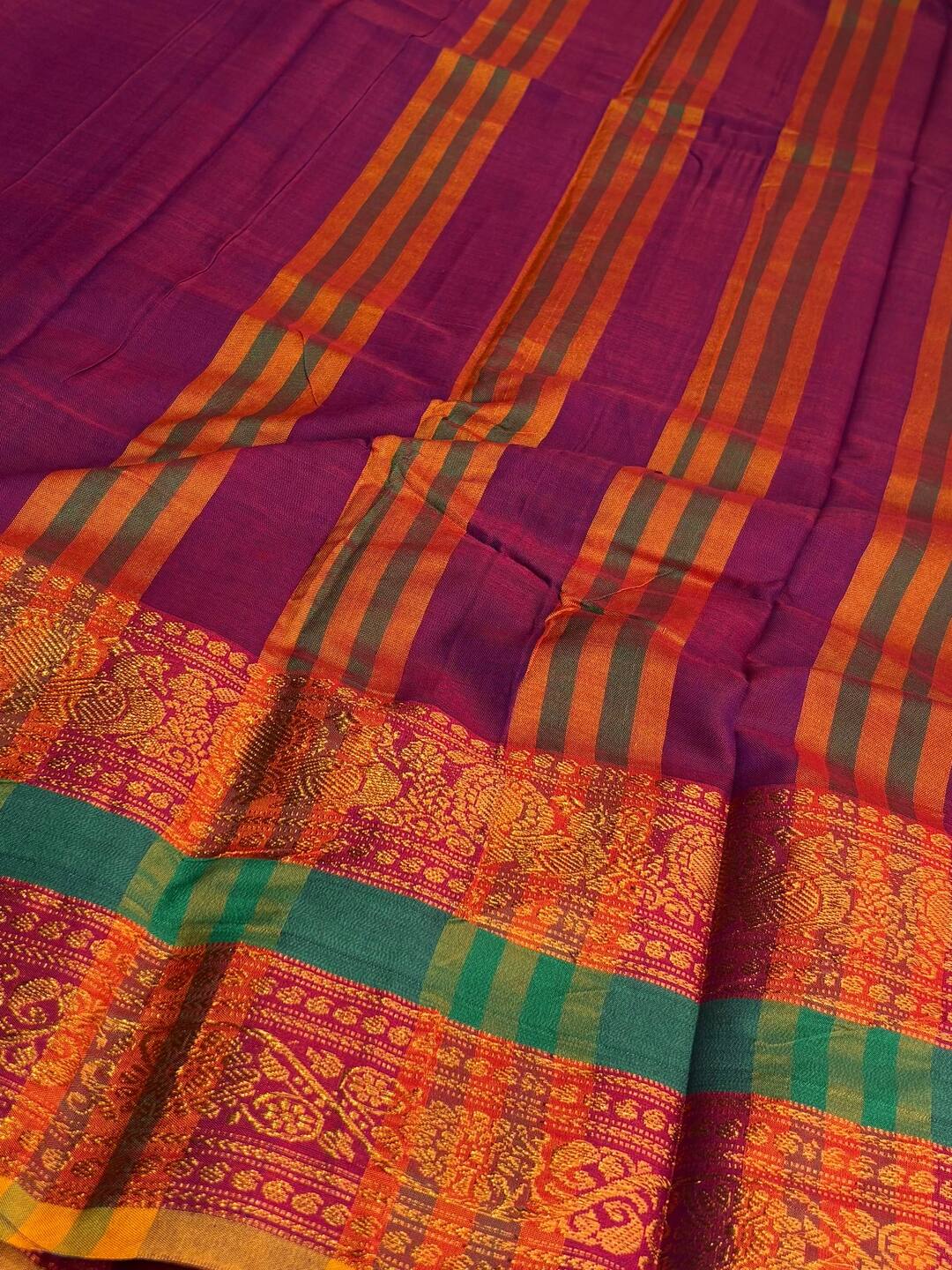 Magenta Pink Narayanpet Cotton Saree