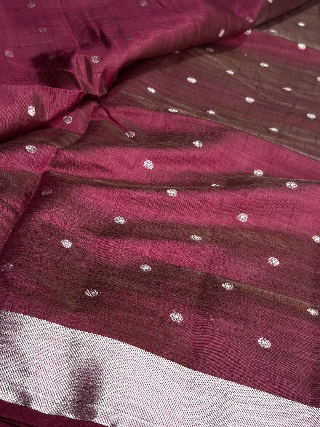 Wine Purple Soft Cotton Saree