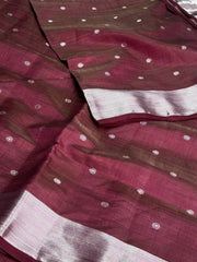 Wine Purple Soft Cotton Saree