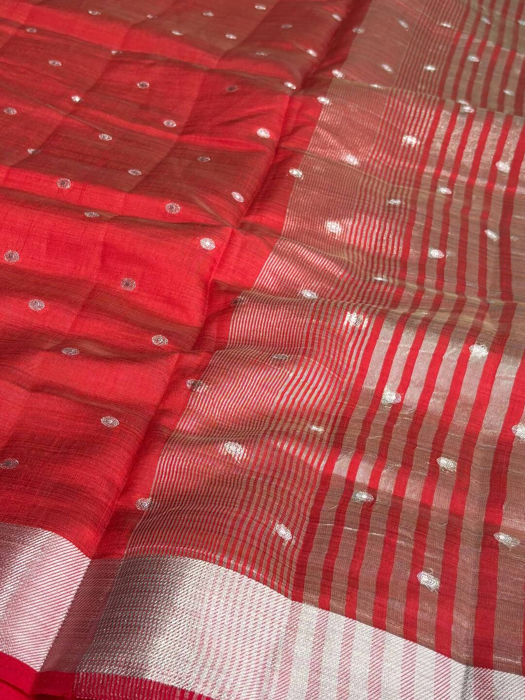 Chili Red Soft Cotton Saree