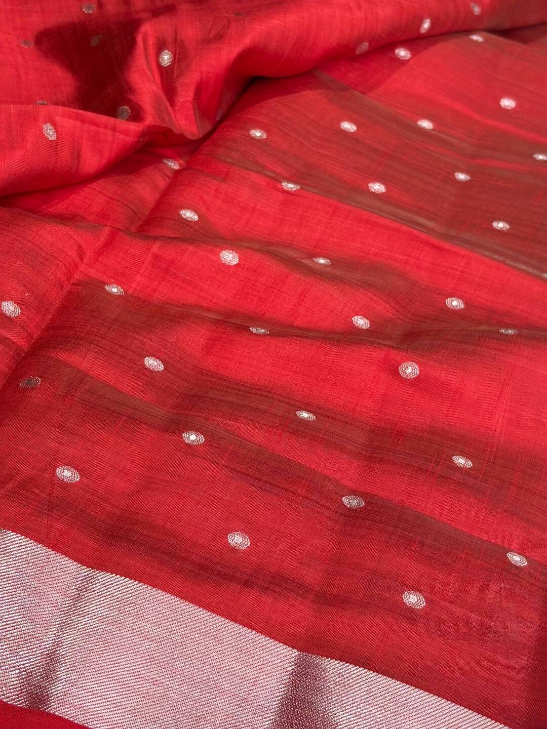 Chili Red Soft Cotton Saree