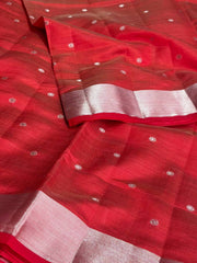 Chili Red Soft Cotton Saree