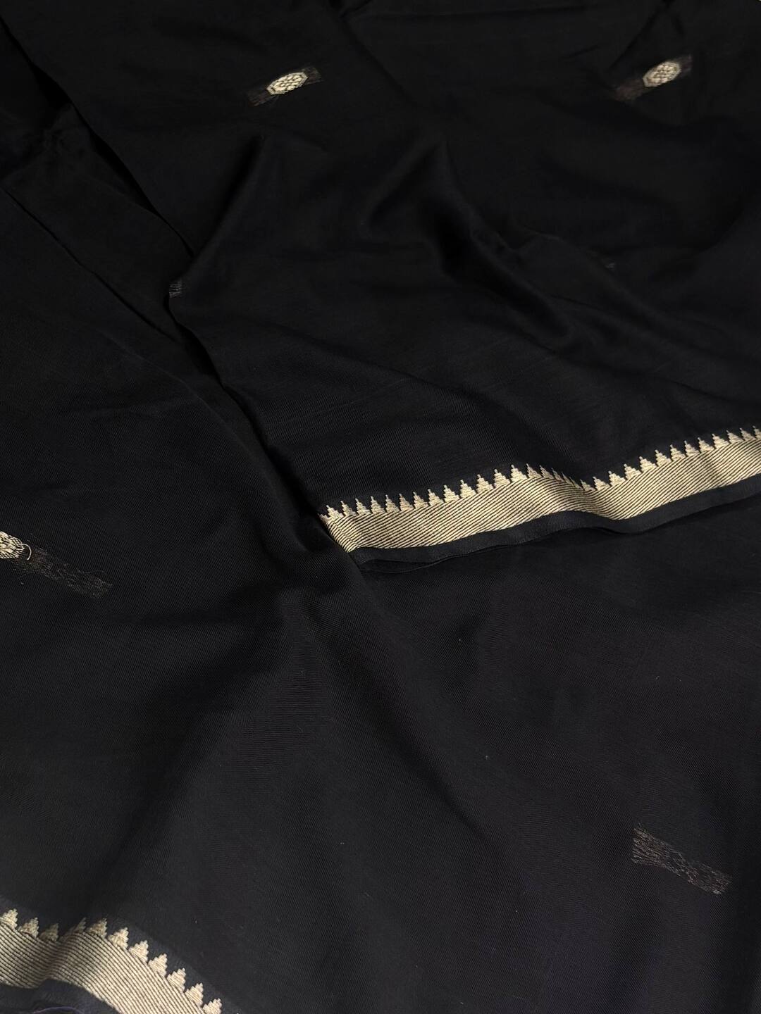 Black Kadhi Cotton Saree