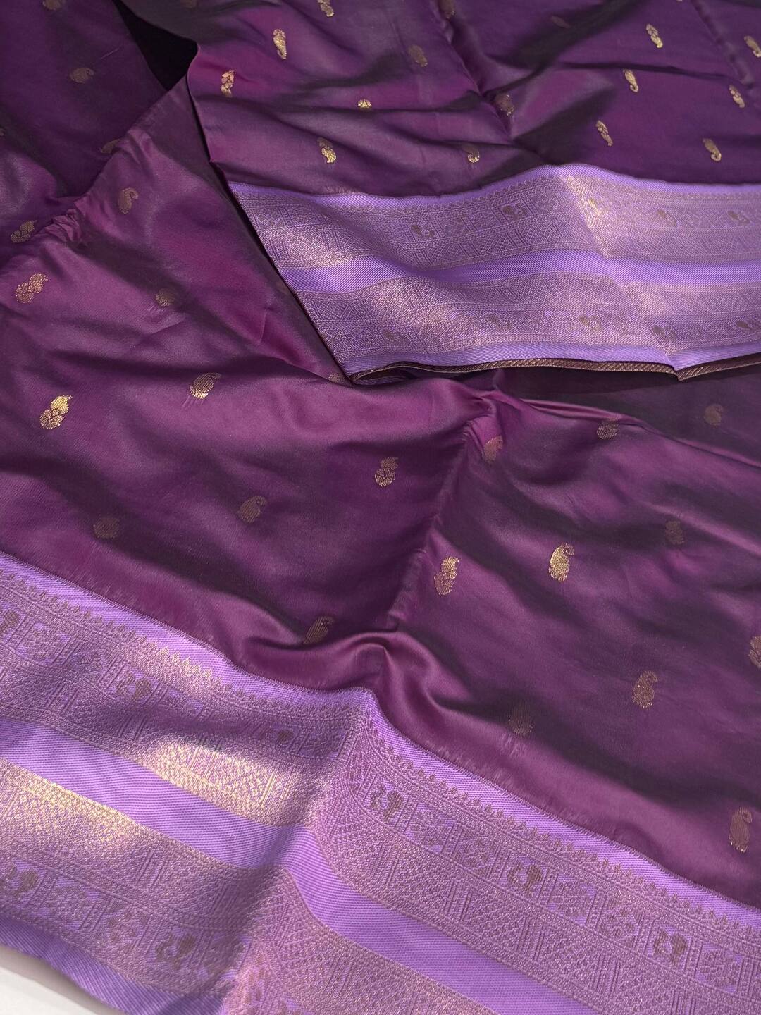 Royal Purple Cotton Silk Saree