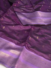 Royal Purple Cotton Silk Saree