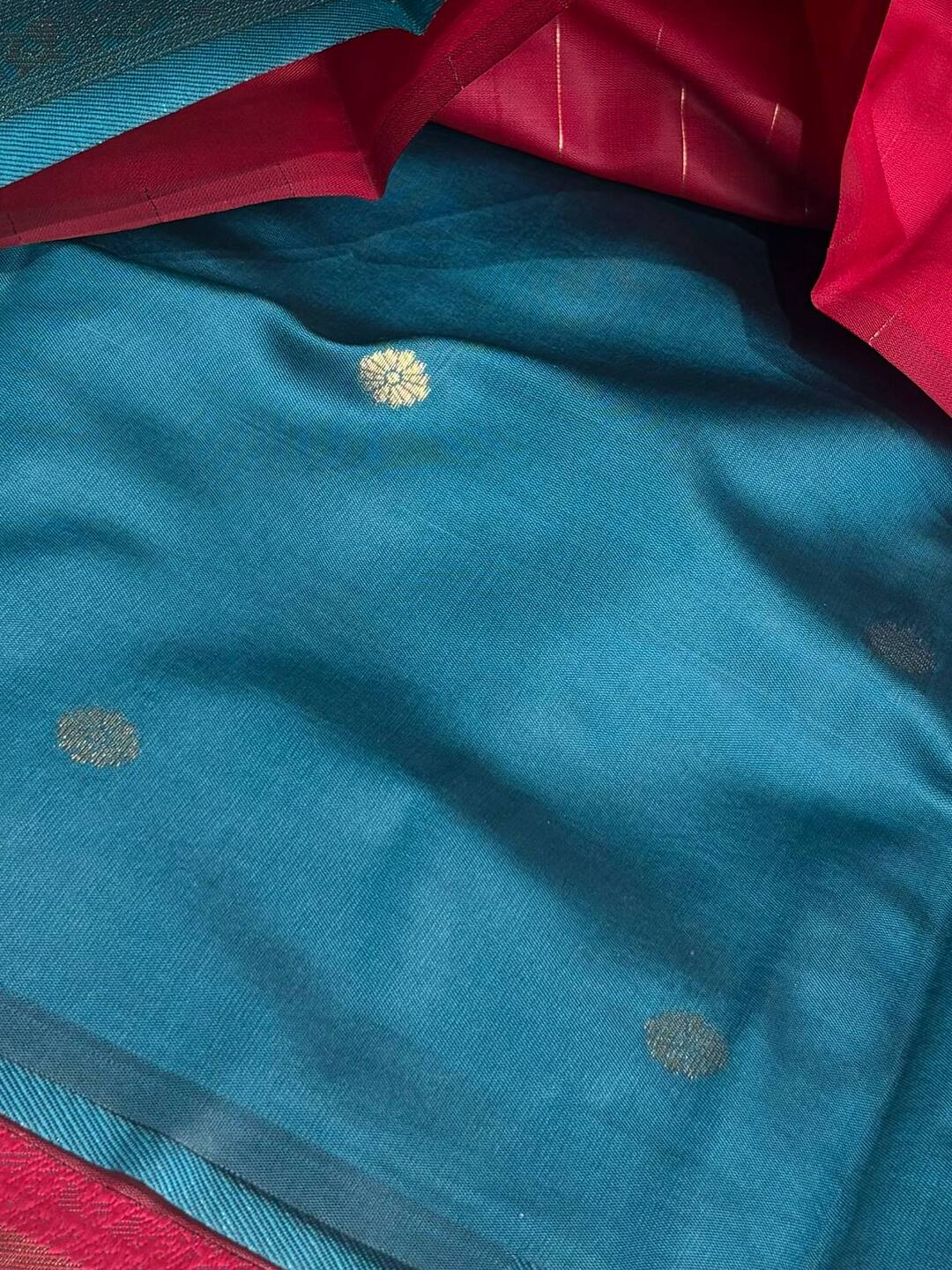 Magenta Pink Cotton Silk Saree