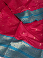 Magenta Pink Cotton Silk Saree