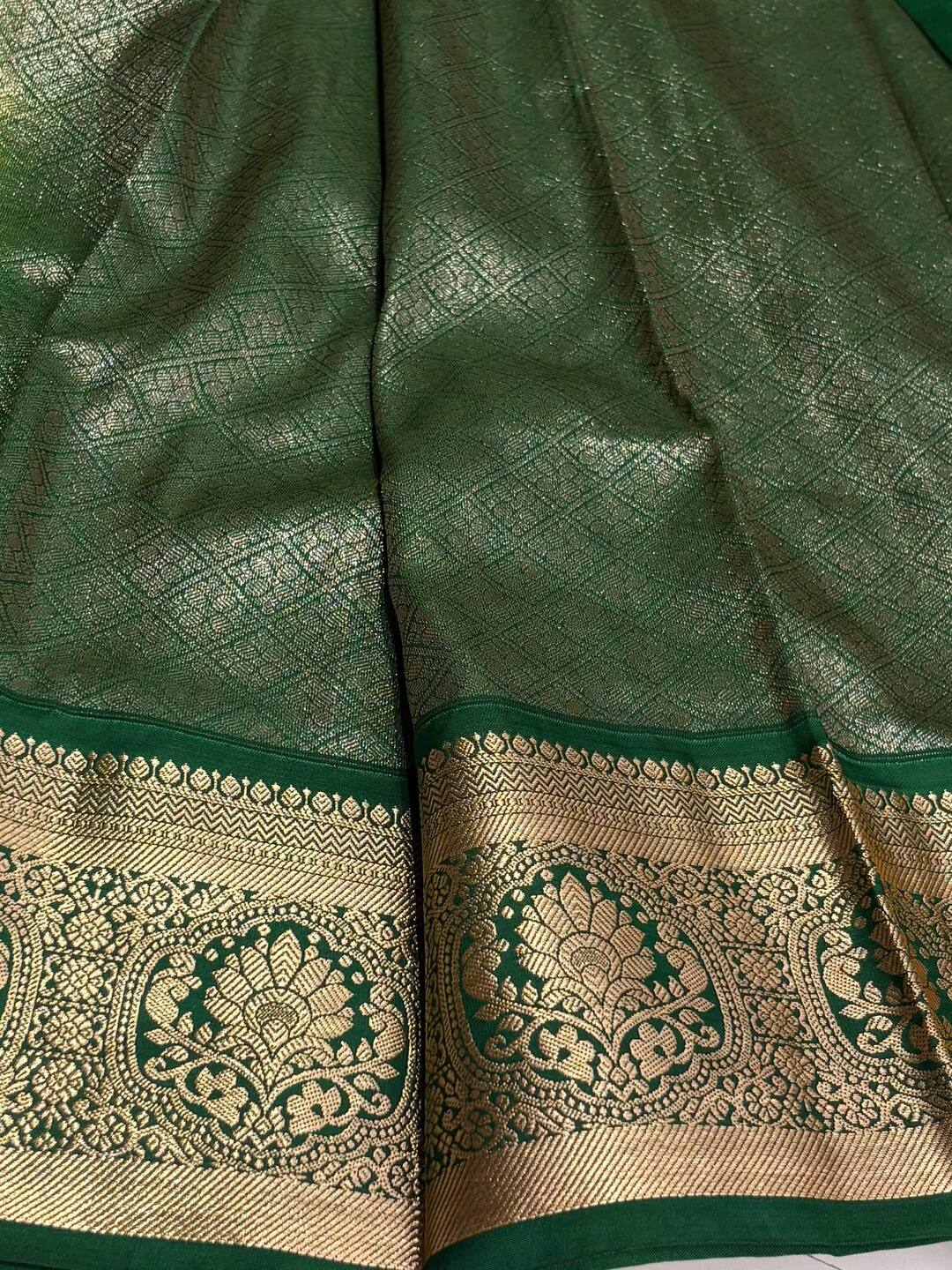 Mustard Yellow Cotton Silk Saree