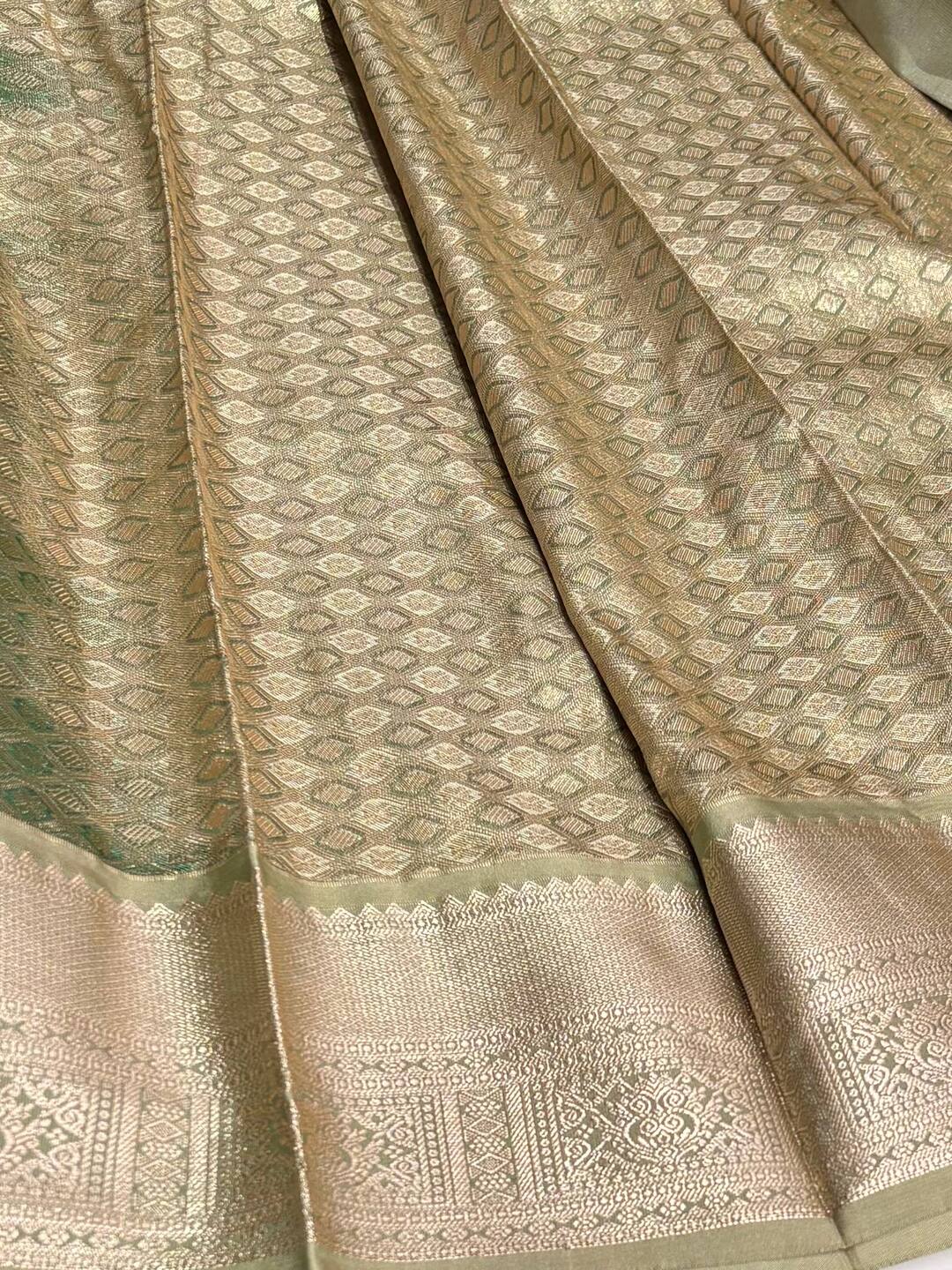 Green Cotton Silk Saree