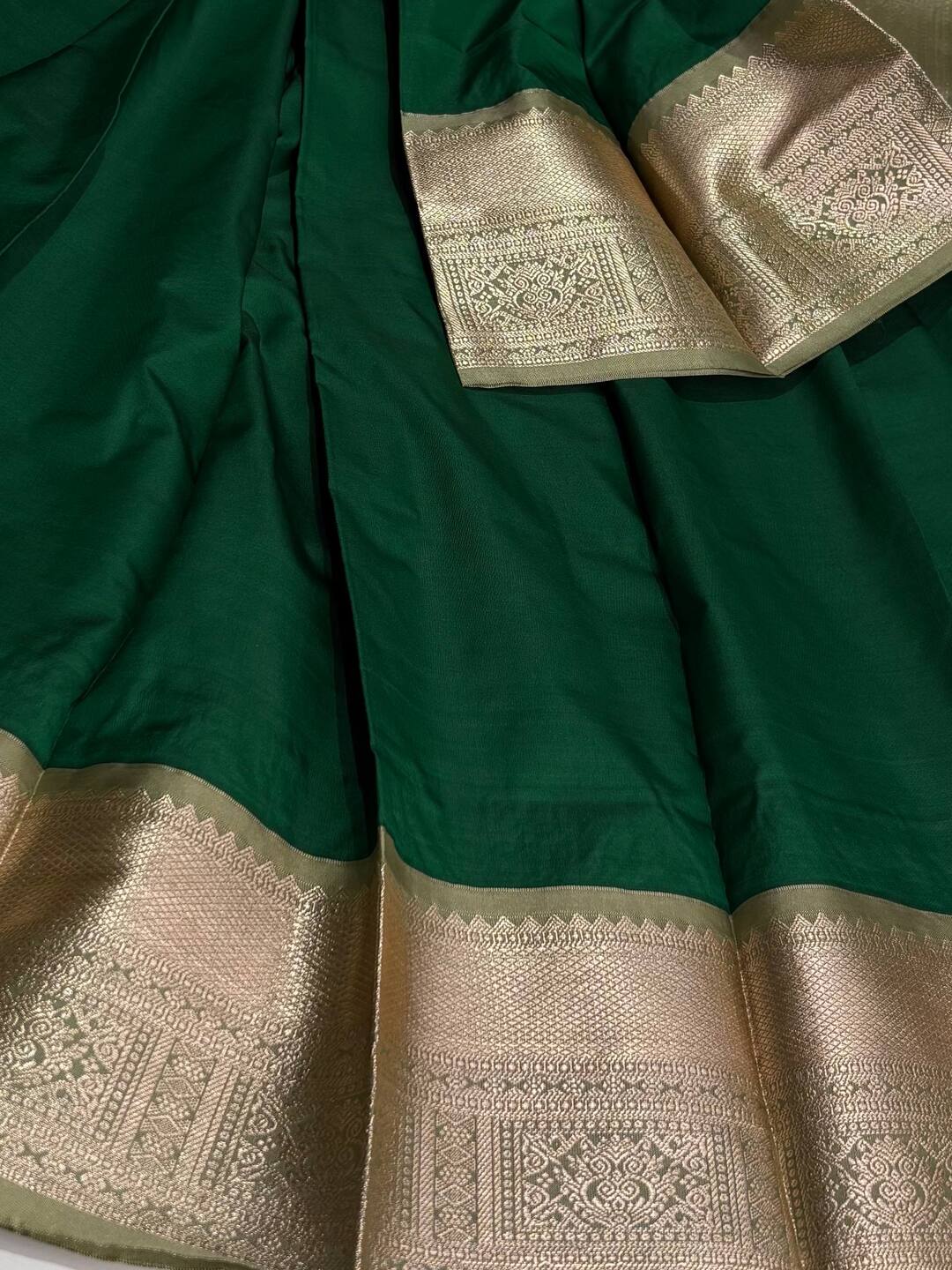 Green Cotton Silk Saree