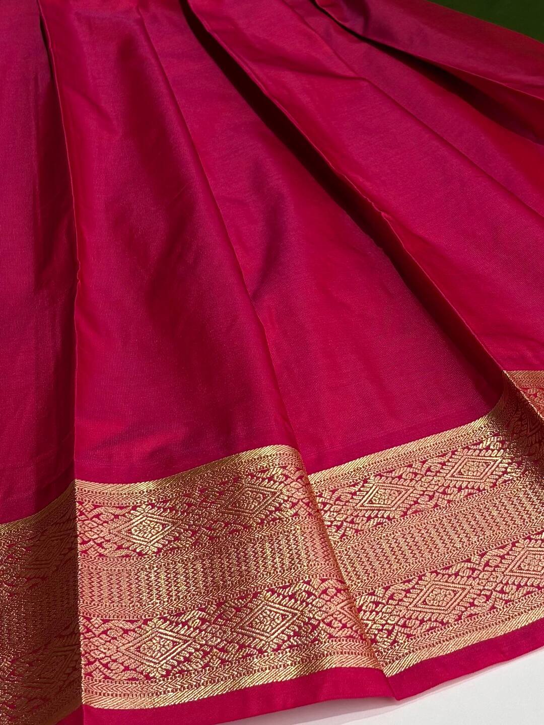 Olive Green Cotton Silk Saree