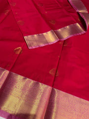 Hot Pink Semi Kanchi Silk Saree