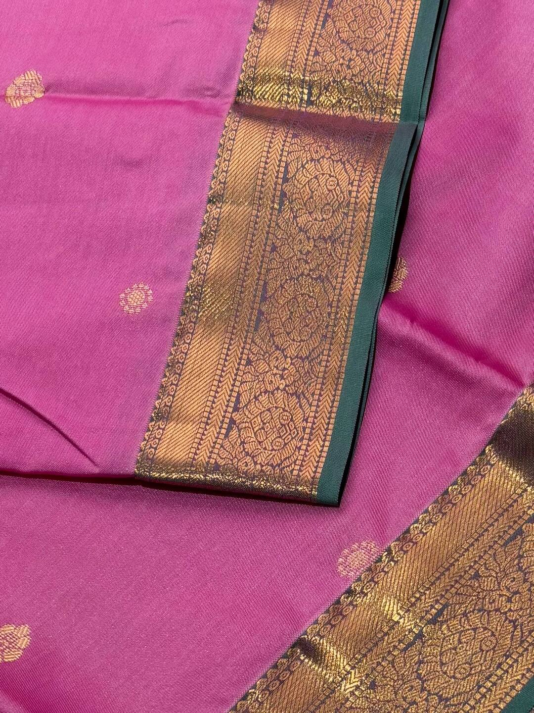 Pink Semi Kanchi Silk Saree